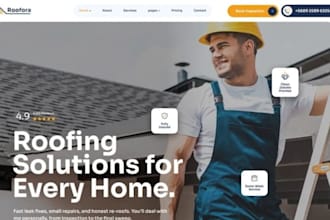 redesign cleaning house cleaning roofing contractor and repair service website