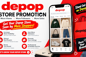promote your depop store and increase your followers
