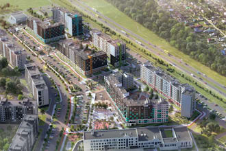 visualize urban masterplan,residential apartment, mixed use complex 3d rendering