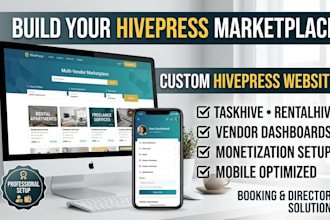 build a custom hivepress marketplace website