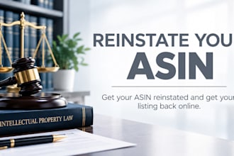 reinstate your asin,account as a legal counsel and draft non infringement letter