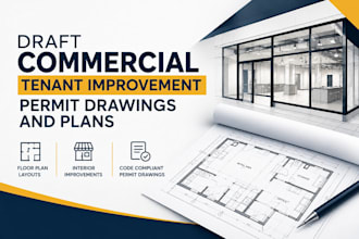 draft commercial tenant improvement permit drawings and plans