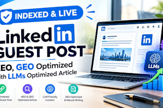 aeo GEO optimized indexed linkedin guest post with llms optimized article