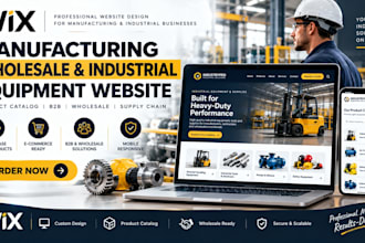 wix manufacturing wholesale industrial equipment website design product catalog