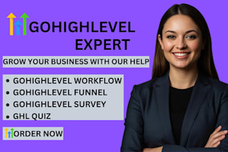 create gohighlevel workflow, gohighlevel survey, ghl quiz and gohighlevel funnel