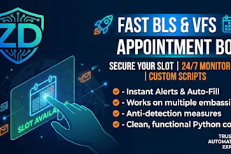 dev appointment bot,vfs bot,booking bot,bls appointment