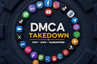 delete remove takedown facebook instagram tiktok reddit telegram yt under dmca