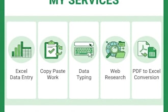 do data entry, copy paste and excel work