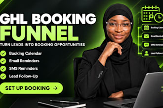 create a gohighlevel appointment booking funnel with SMS follow up