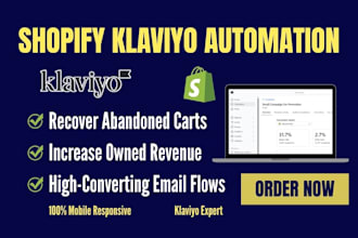 build automated klaviyo marketing and abandoned cart flows for shopify