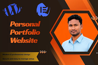 design personal portfolio website with wordpress
