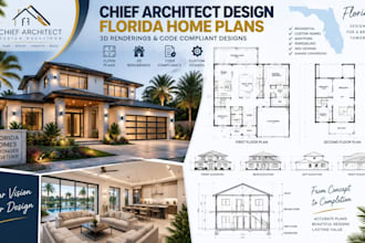 design chief architect plans 3d renderings and code compliant florida homes
