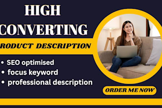 do product description amazon listing shopify product copywriting description