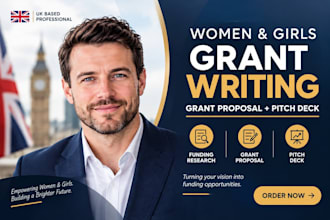 write women empowerment grant girls education grant proposal and pitch decks