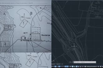 do boundary survey, topographic surveying, land survey drawings using autocad