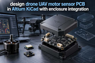 design drone uav motor sensor pcb in altium kicad with enclosure integration
