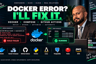 fix docker docker compose and github actions errors
