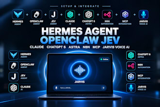 setup hermes agent openclaw jev claude chatgpt 6 astra n8n mcp jarvis voice ai
