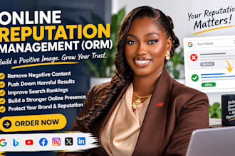 do online reputation management, ORM services to suppress negative links