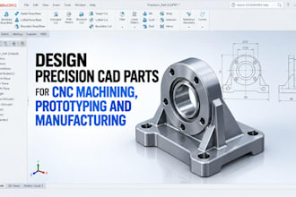 design precision cad parts for cnc machining, prototyping and manufacturing