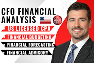provide cfo financial analysis, budgeting, forecasting and advisory services