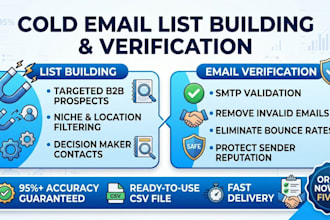do cold email list building and email verification service
