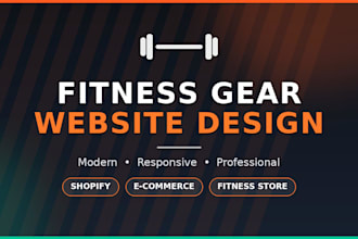 design a professional fitness gear shopify store and gym apparel website