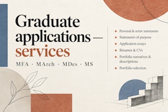 review your graduate school application to an art and design school