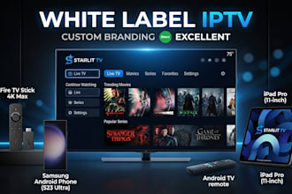 create a premium white label iptv app with custom logo hardcoded dns and panel