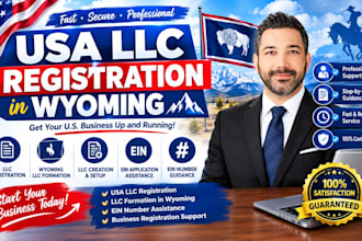 register your USA llc in wyoming, USA llc registration, llc formation in USA ein
