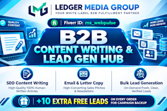 do b2b content writing email letters and lead generation