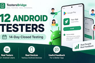 provide 12 testers for google play closed testing
