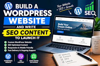 build a wordpress website and write SEO content to launch it
