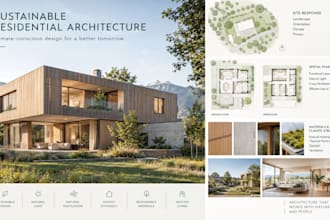 design a sustainable residential building with a climate conscious concept