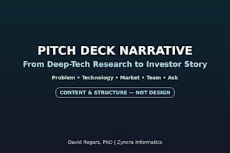 turn your deep tech research into a clear pitch deck narrative