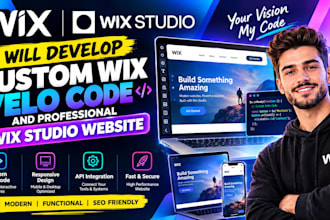 develop custom wix velo code and professional wix studio website