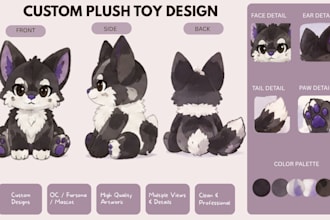 design custom plush toy soft toy and plushie design