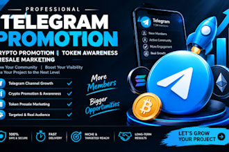 do telegram promotion crypto promotion token awareness presale marketing