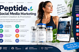 do peptide social media marketing, content creation and promotion
