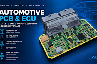 design automotive pcb, ecu, can lin, bms, power electronics and sensor interface