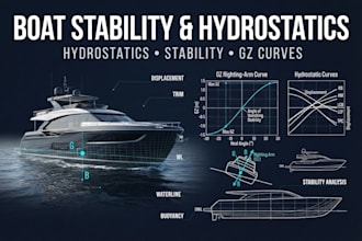 perform boat stability analysis, hydrostatics and marine calculations