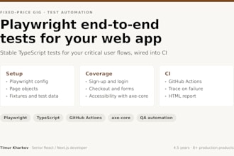 write playwright end to end tests for your web app