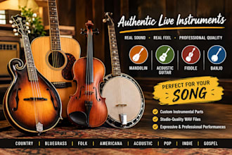 record mandolin, acoustic guitar, fiddle and banjo