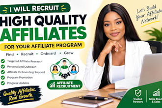 recruit high quality affiliates for your affiliate program