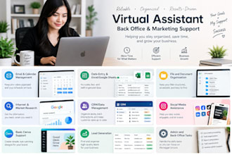 do virtual assistant, back office and  marketing support
