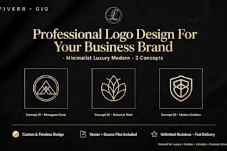 design timeless luxury monogram and letter mark logo design