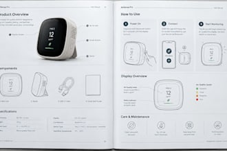design product manuals, user guides, instruction manuals and technical guides