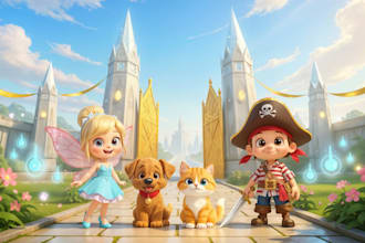 draw children book illustration and 3d children book illustrations