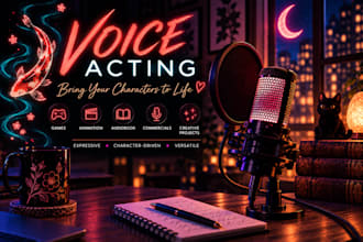 provide expressive voice over services for your project