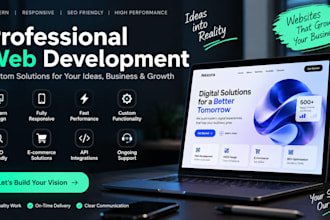 develop a modern responsive website for your needs